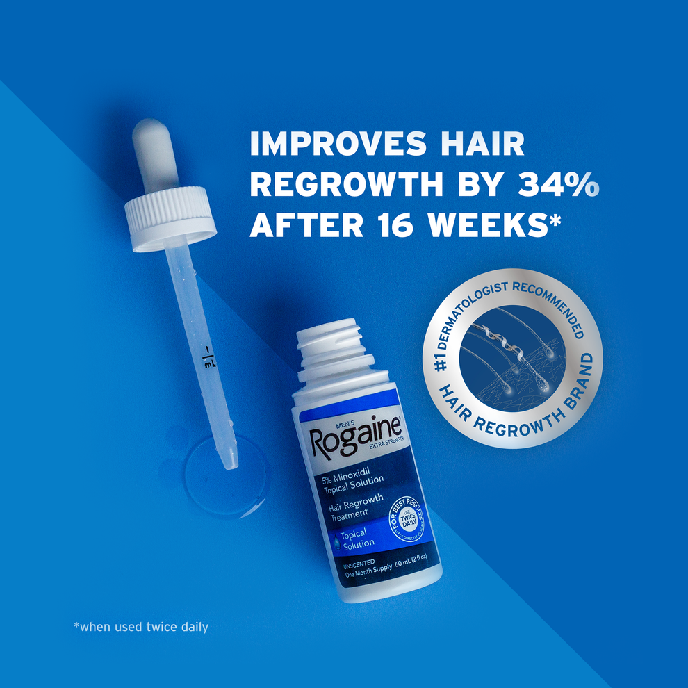 Men's ROGAINE® 5 Minoxidil Solution Hair Regrowth Treatment ROGAINE®