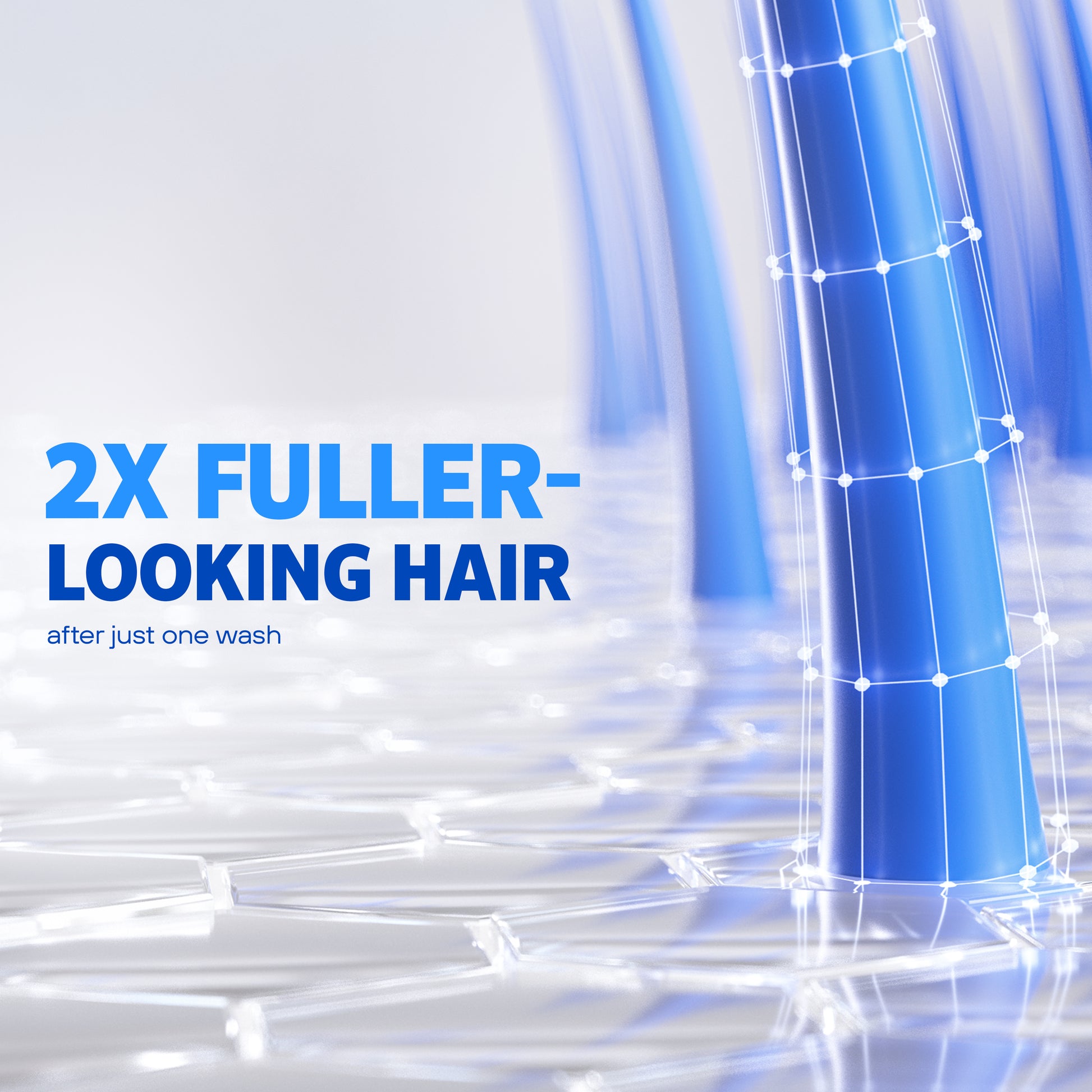 Illustration of hair regrowth on a white background.